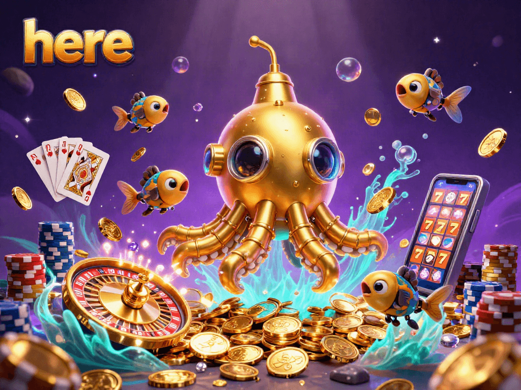 Experience thrilling winnings with the golden kraken submarine in the underwater casino here