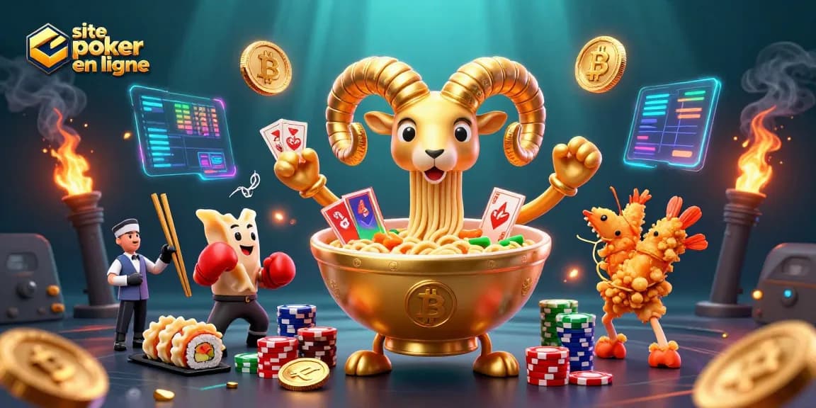 Jouez au poker en ligne avec le meilleur site et découvrez une ambiance festive avec des éléments colorés.