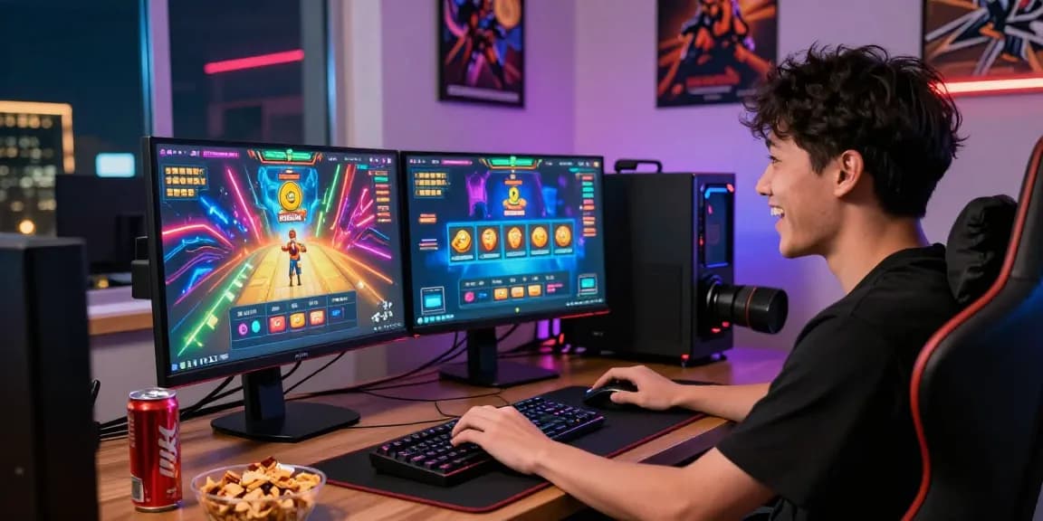 Player enjoying slot games on KECAK4D platform, showcasing excitement and dynamic gaming experience.