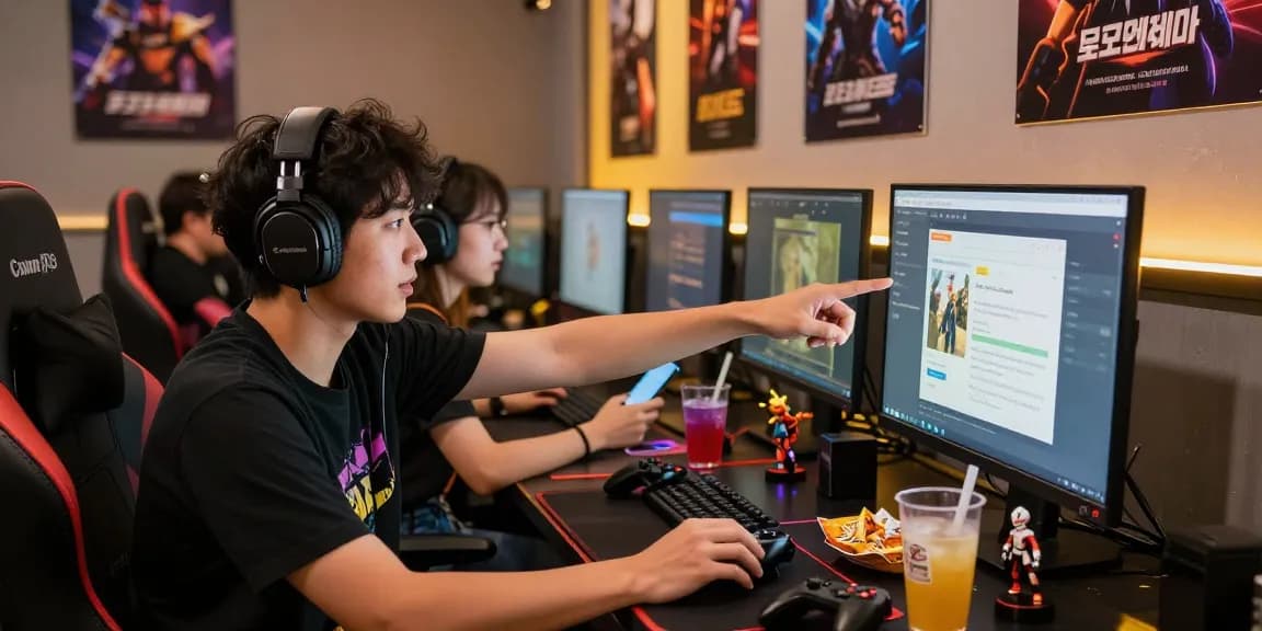 Group discussing 토토사이트 in an energetic gaming environment with snacks and tech.