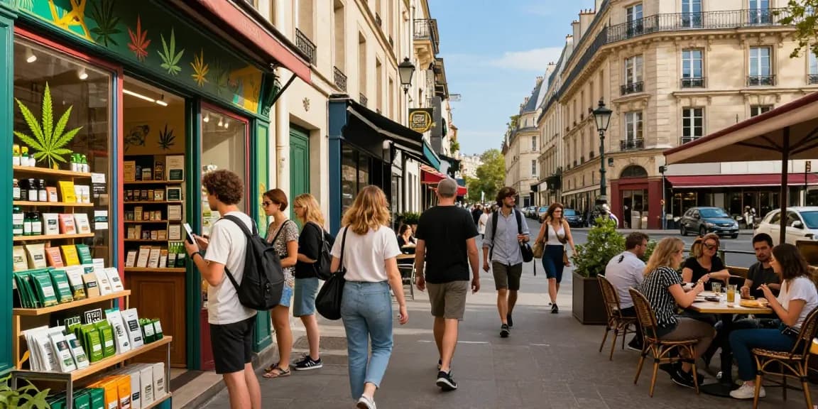 Where Can I Buy Marijuana legally In Paris, France? Best Guide with tourists exploring a CBD shop in Paris.