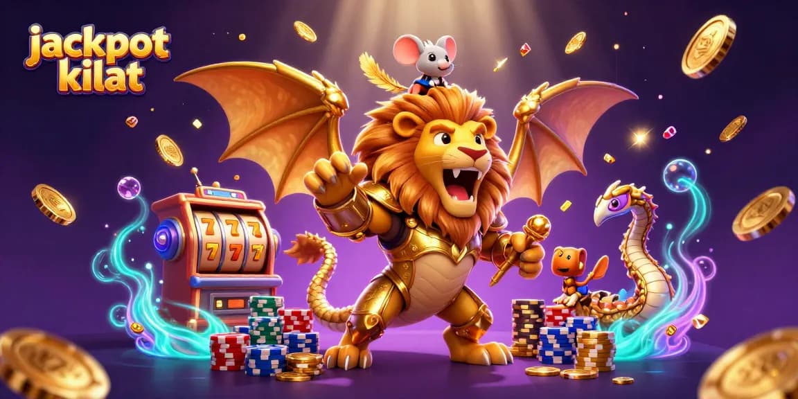 Experience thrilling luck with jackpot kilat and dynamic slot reels in a vibrant casino scene.
