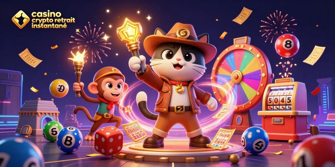 Experience the thrill of casino crypto retrait instantané as the explorer cat unearths treasure amidst dynamic gaming elements.