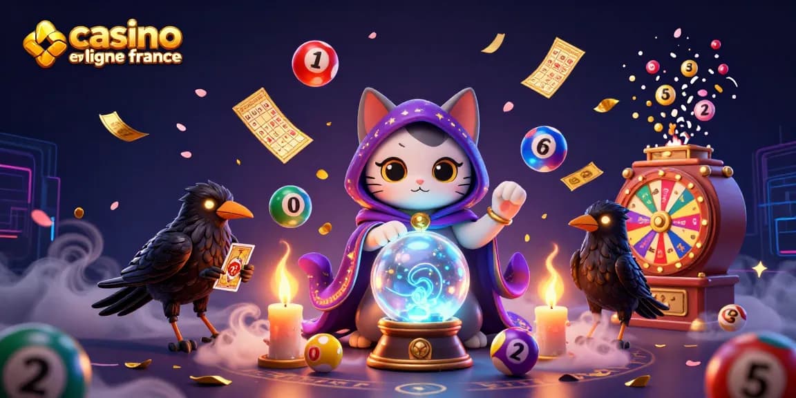 Interagissez avec des visuels vibrants dans le monde du casino en ligne France, mettant en avant des personnages mystiques et des éléments de jeu interactifs.