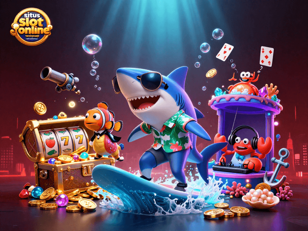 Menangkan jackpot lewat situs slot online terlengkap dan terpercaya dengan gambar karakter unik di lautan.