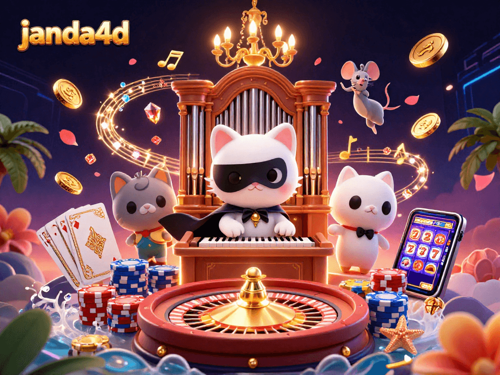 Slot yang menarik di janda4d, gambarkan karakter kucing misterius dan mouse yang menghibur.