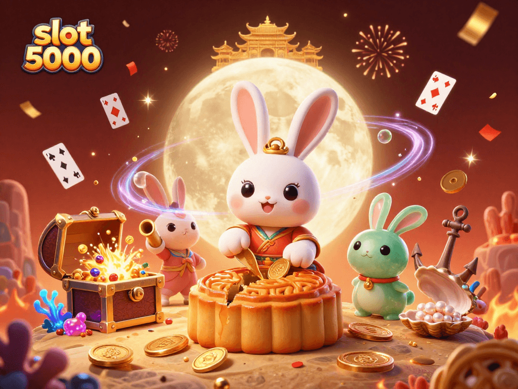 Spin and win on slot 5000 with vibrant graphics and engaging gameplay featuring moon rabbits.
