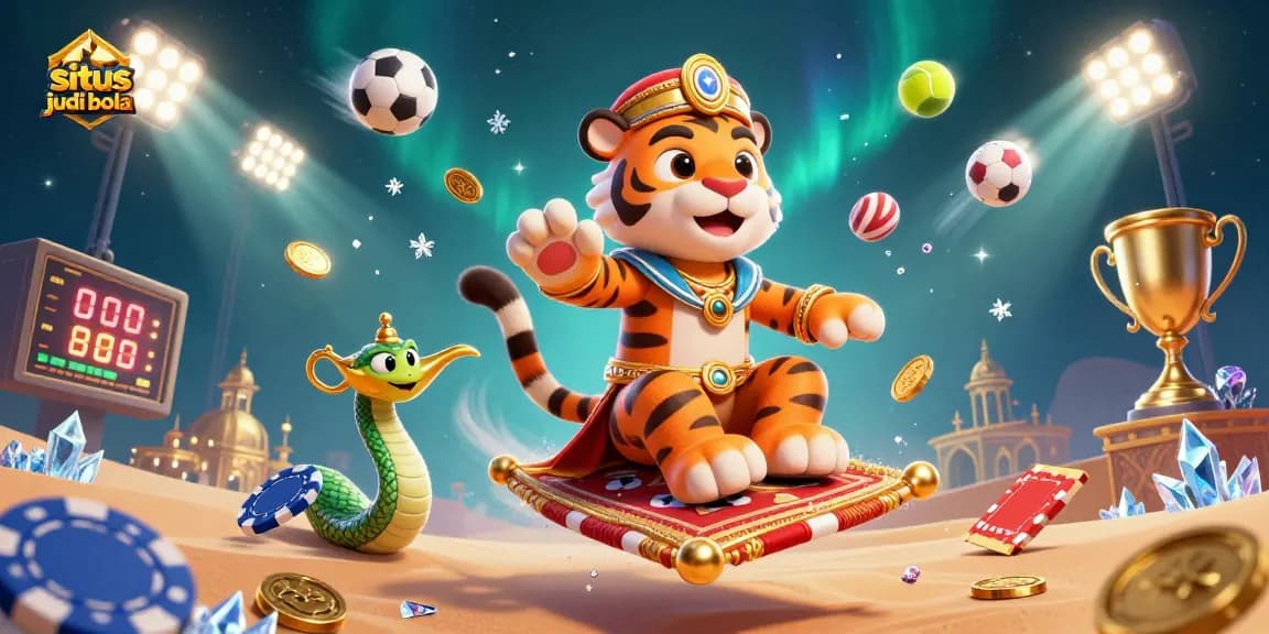 Experience the excitement of situs judi bola with dynamic sports action and vibrant casino elements.