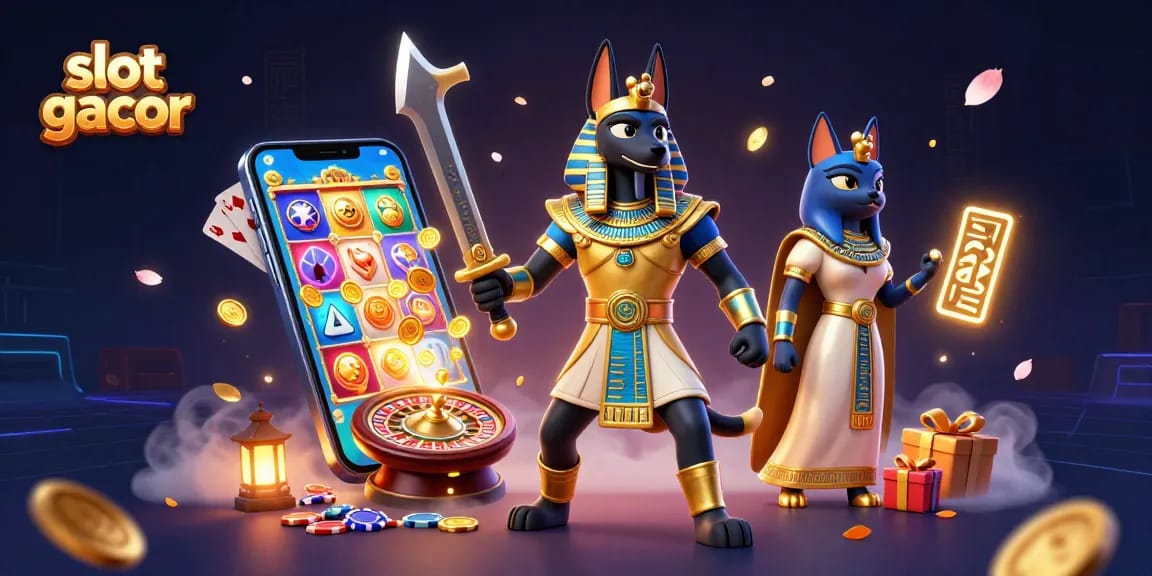 Join the excitement with slot gacor as Anubis and Bastet celebrate big wins and jackpots!