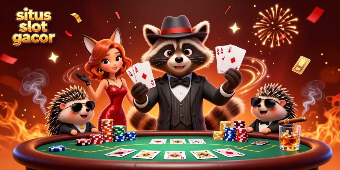 Engage your luck at situs slot gacor with lively characters in an exciting casino scene.