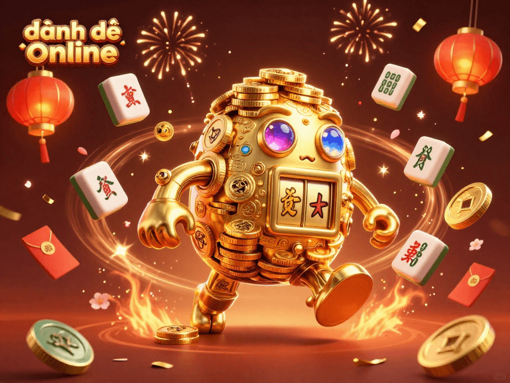 Experience thrilling đánh đề online with dynamic 3D gaming elements and a vibrant celebration atmosphere.
