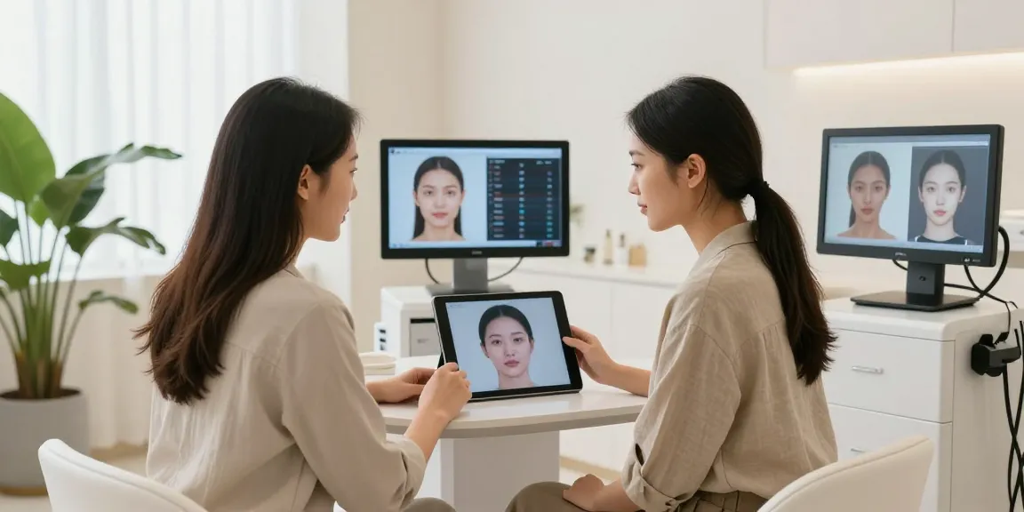 ClinicEvo better than QOVES showcased in a modern clinic with facial analysis technology.