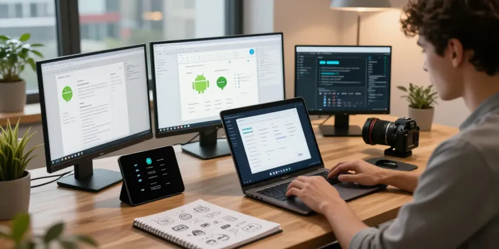 Exploring open-source Android apps on h5.2113.net in a modern tech workspace.