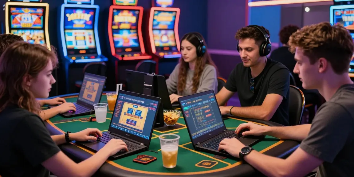 Pengalaman bermain slot online kudaliar89 yang seru dengan pemain muda menikmati permainan di meja digital