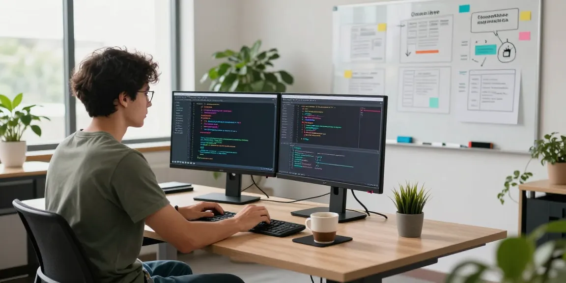 Developer utilizing openclaw skill in a collaborative tech workspace, showcasing coding setup and productivity.