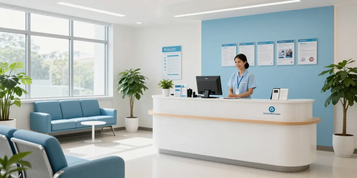 slot7000: modern healthcare clinic reception with patient care focus.