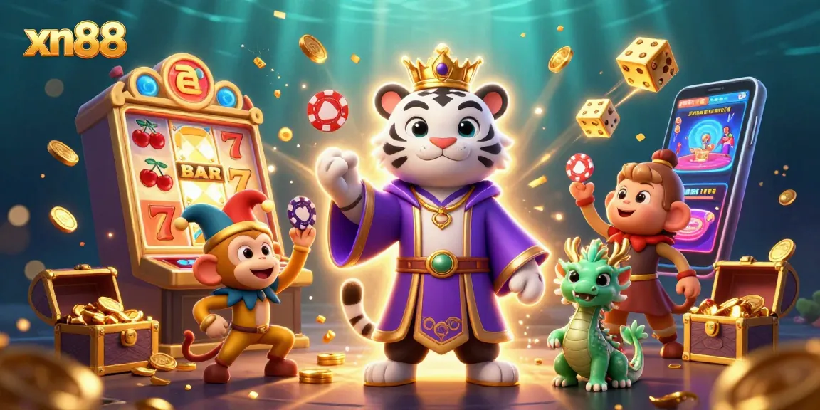 Experience thrilling gameplay with xn88 as the highlights of this vibrant casino illustration come alive.