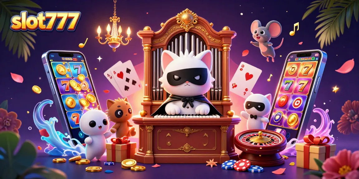 Experience the thrill of slot777 with vibrant colorful games and dynamic characters in a captivating casino setting.