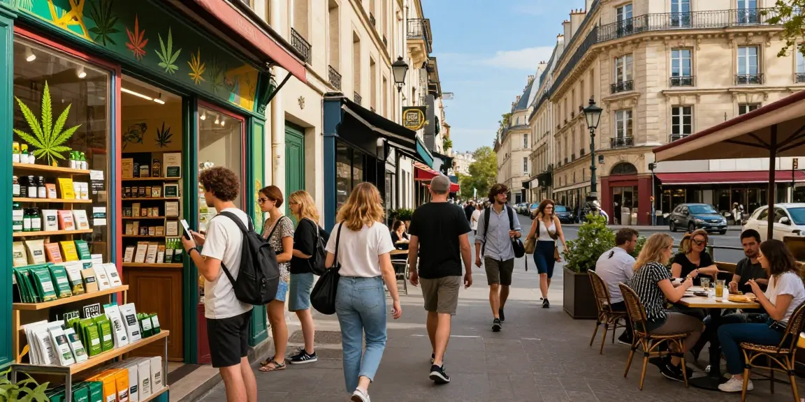 Where Can I Buy Marijuana legally In Paris, France? Best Guide with tourists exploring a CBD shop in Paris.