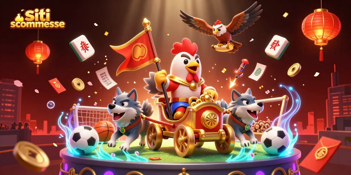I siti scommesse mostrano un fantastico guerriero e sportivi in un'incredibile illustrazione 3D.