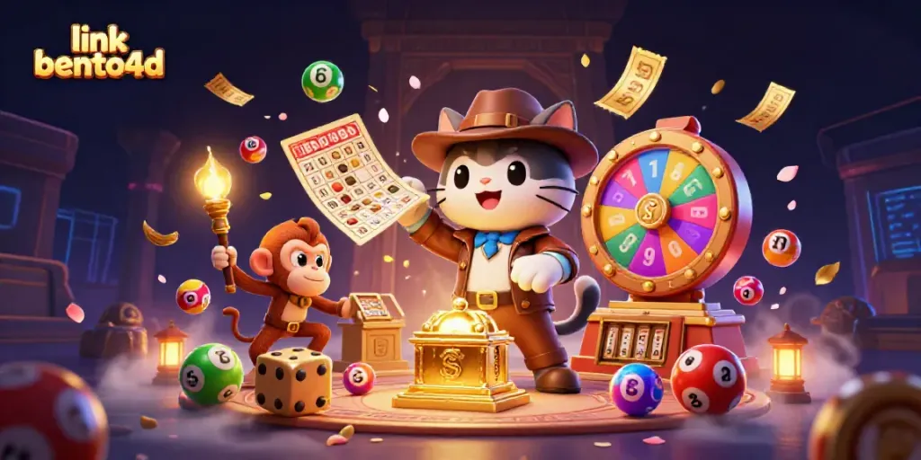 Engage in exciting games with link bento4d while exploring ancient treasures and artifacts in a cinematic casino scene.