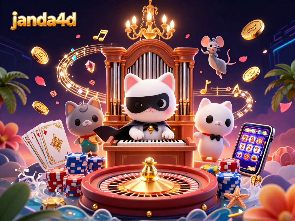 Slot yang menarik di janda4d, gambarkan karakter kucing misterius dan mouse yang menghibur.