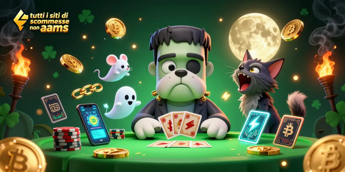 Incontra tutti i siti di scommesse non AAMS con il mostro bulldog Frankenstein in un'atmosfera di gioco emozionante.
