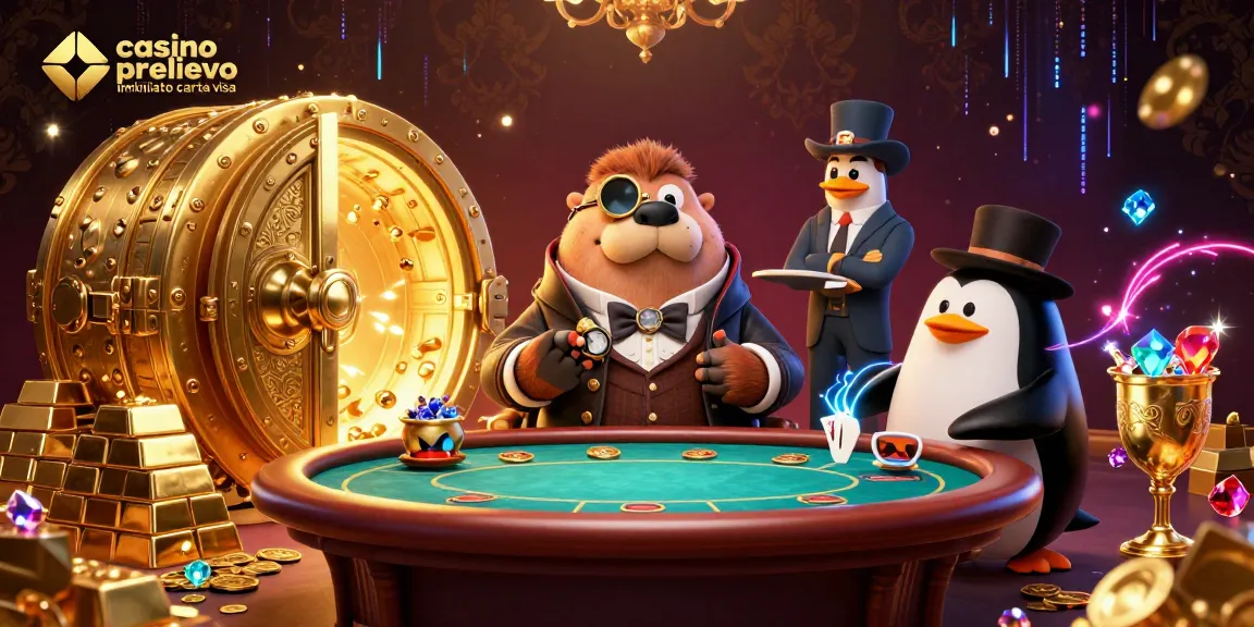 Scopri i casinò con prelievo immediato carta Visa attraverso questa illustrazione 3D intrigante.