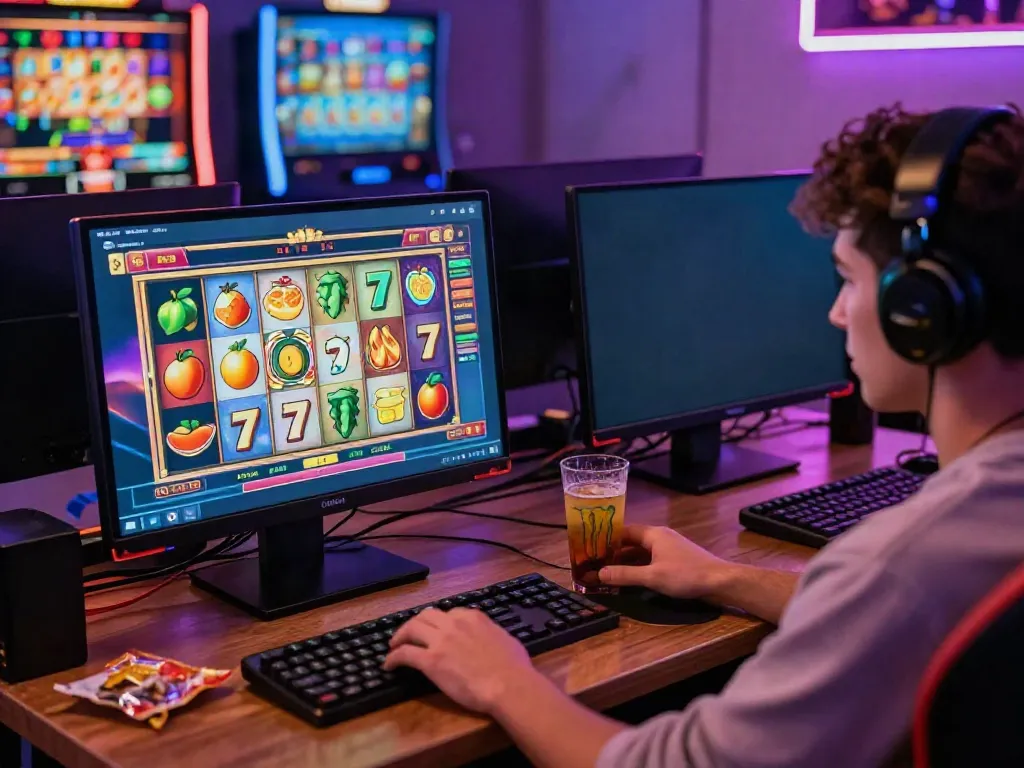 Pengalaman bermain slot777 online yang mendebarkan dengan pemain menyaksikan mesin slot virtual berputar dari rumah.
