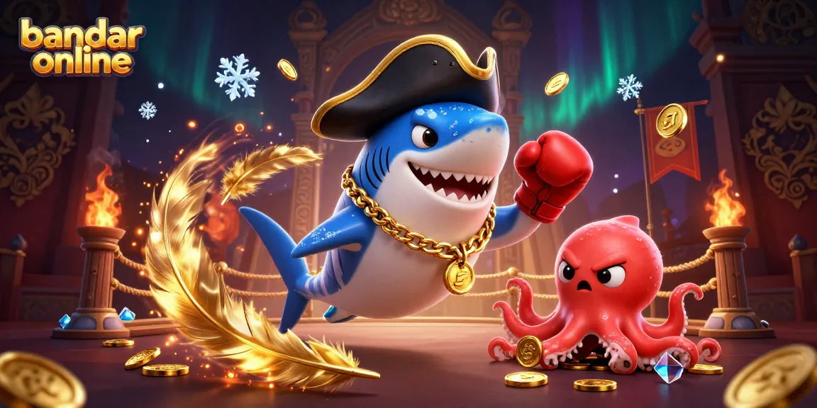 Experience the thrill of bandar togel online with this dynamic illustration featuring cartoon characters and vibrant casino elements.