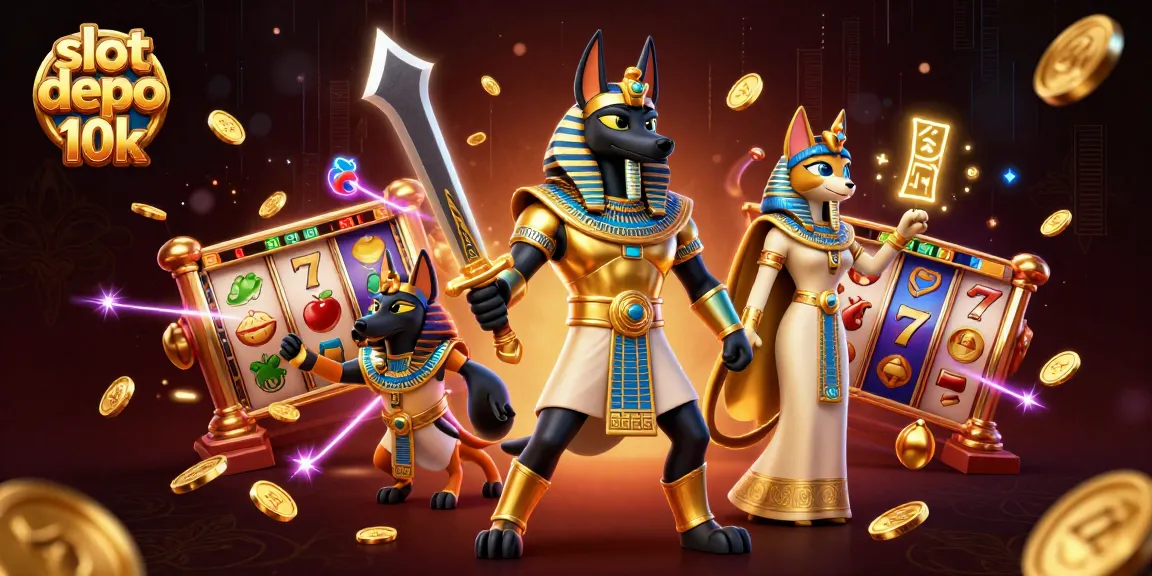 Menangkan permainan slot depo 10k dengan elemen jackpot, gulungan berputar, dan koin emas memperkaya pengalaman bermain