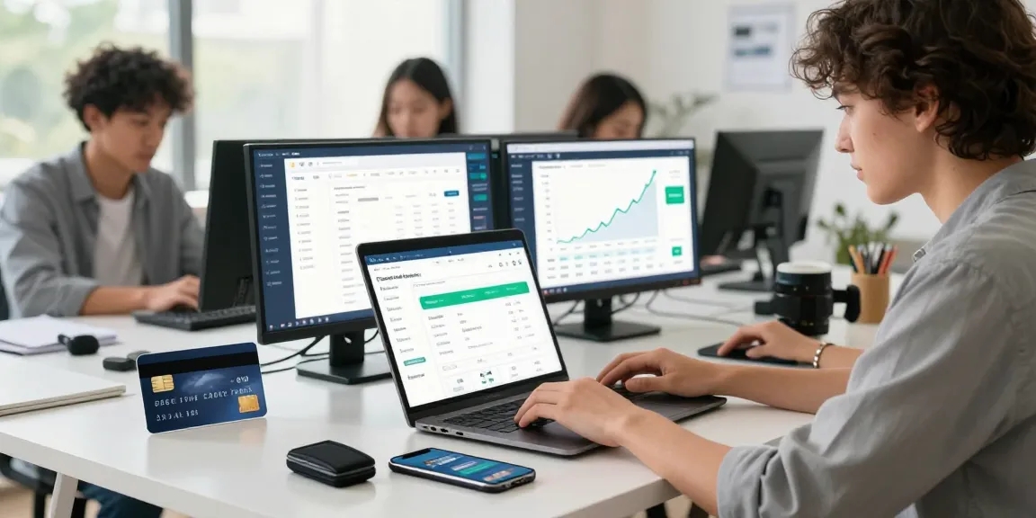 Dynamic digital marketplace scene illustrating successful transactions at a cc dumps shop.