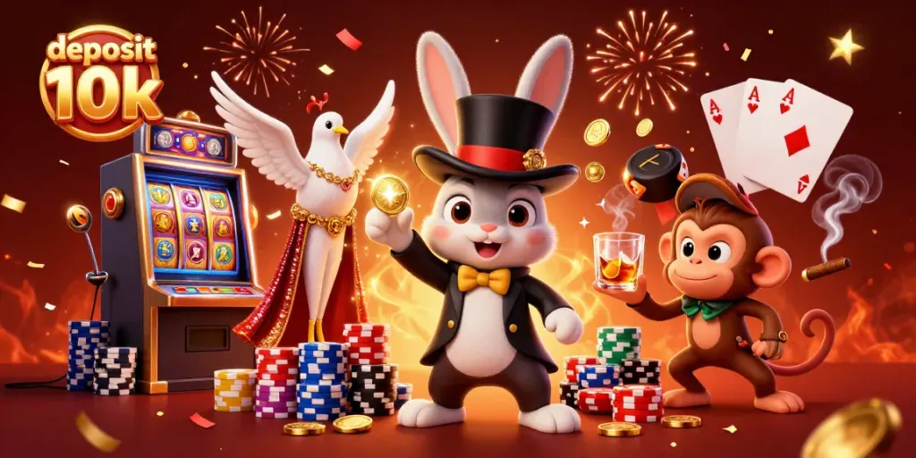 Slot mesin penuh keberuntungan interaktif dan energik deposit 10k memunculkan jackpot emas.