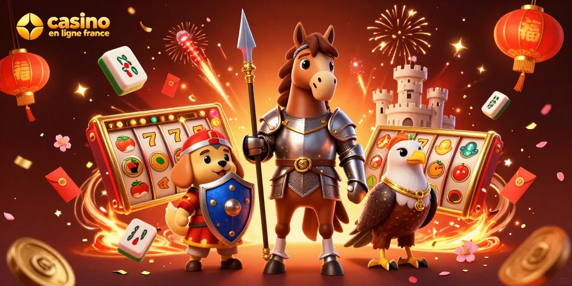 Jouez dans un casino en ligne France avec des éléments captivants et festifs autour de personnages médiévaux.