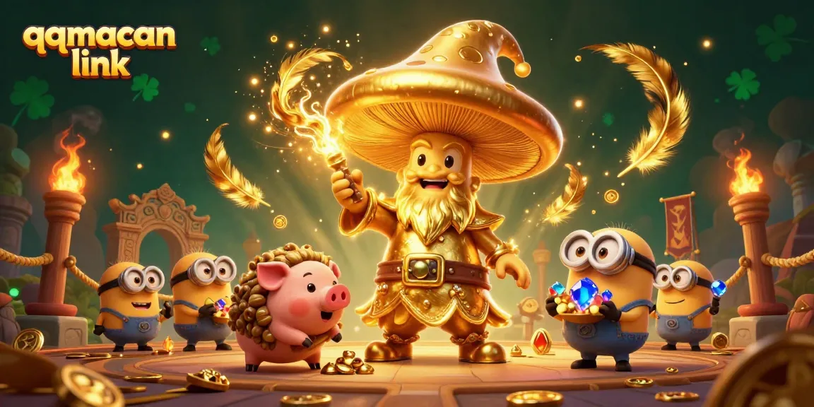 Engage with gaming magic through the qqmacan link, unveiling treasures in a vibrant casino scene.
