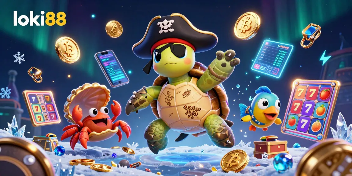 Experience the excitement of loki88 with a vibrant 3D cartoon scene featuring casino-themed characters and elements.