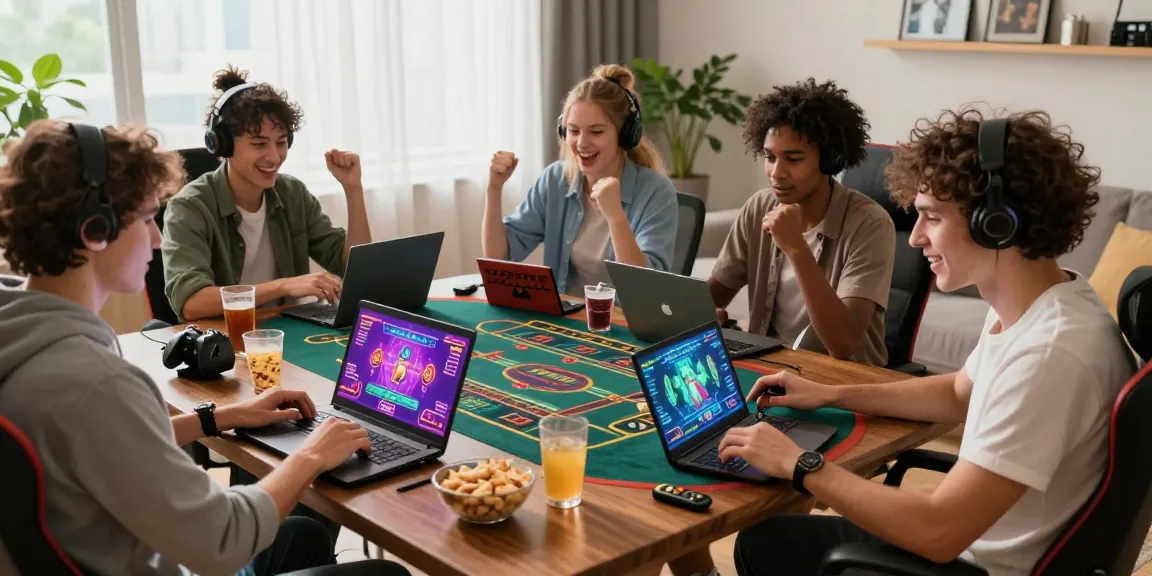 Engaging live casino gaming session among friends at 鉅城, showcasing excitement and vibrant gameplay.